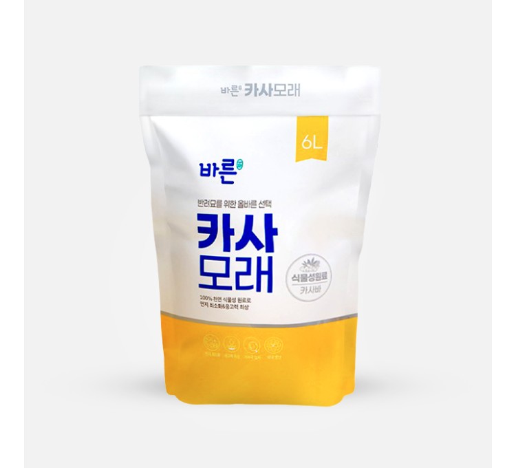 바른카사모래 6L (4.8kg) (중간입자)