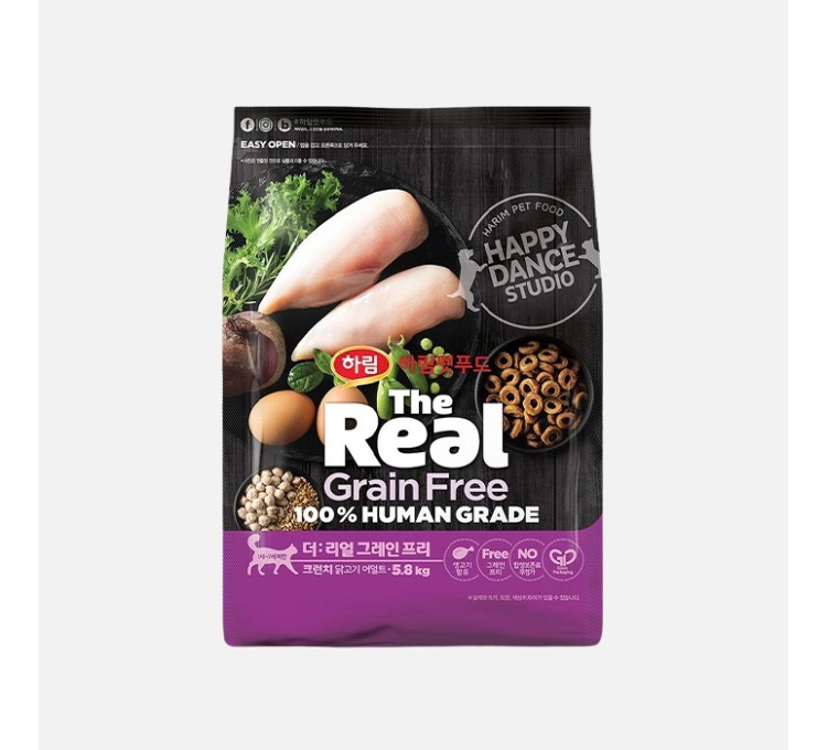 하림펫푸드 더리얼 캣 그레인프리 크런치 어덜트 닭고기 5.8kg