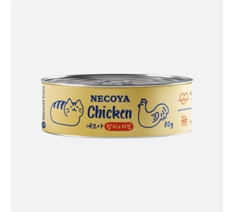 네츄럴코어 네코야 참치&치킨 캔 80g 모아보기