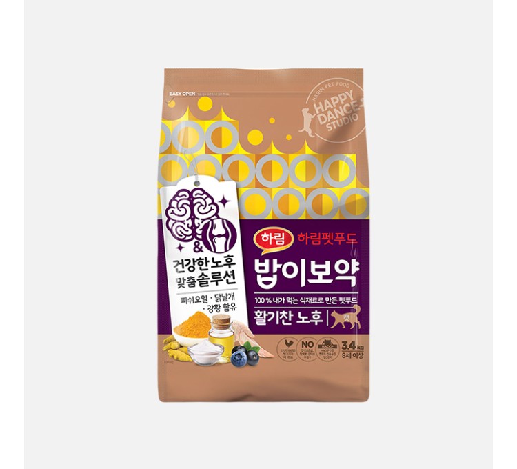 하림펫푸드 밥이보약 캣 활기찬 노후 3.4kg 모아보기