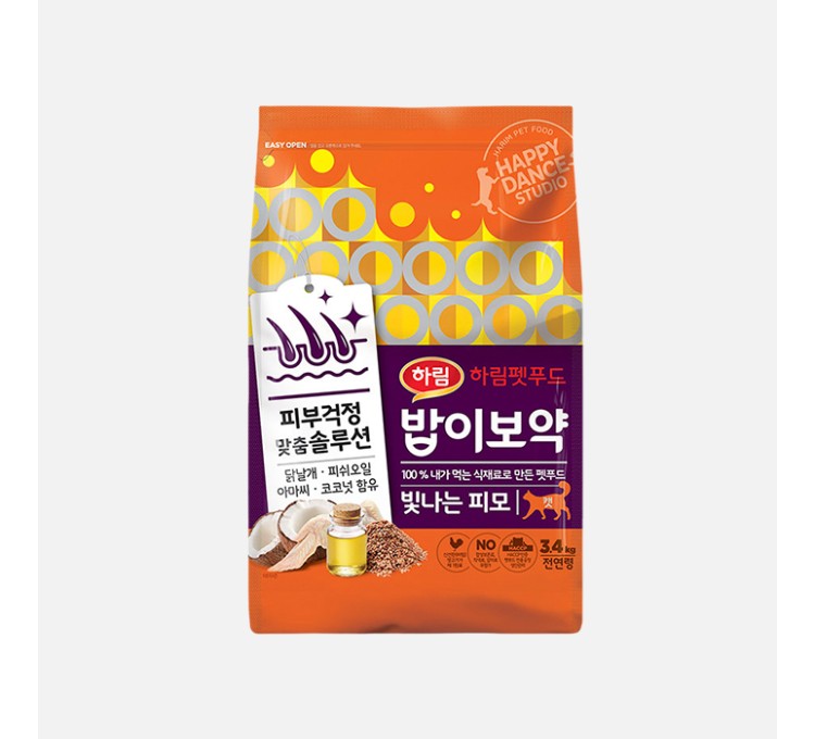 하림펫푸드 밥이보약 캣 빛나는 피모 3.4kg 모아보기