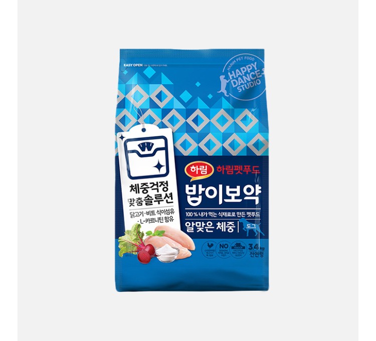 하림펫푸드 밥이보약 독 알맞은 체중 (3.4kg/6.8kg)